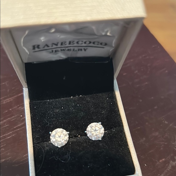 Silver Stud Earrings - Picture 2 of 2